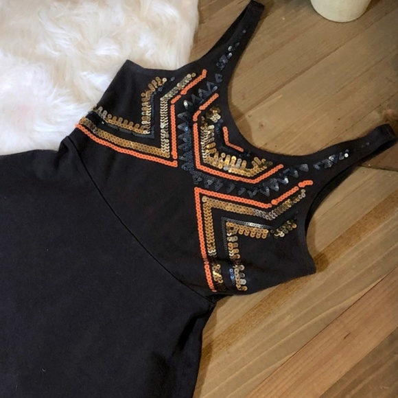 NEW Express Sequin Pattern Fit & Flare Mini Dress - Picture 6 of 8